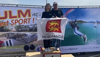 , Les Normands Sandra Moreels et Thibaut Lainé deviennent champions de France d’ULM paramoteur