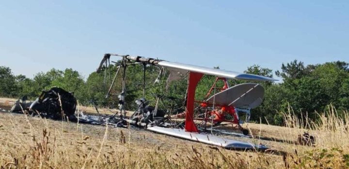 , Loyat : l&rsquo;ULM chute au décollage, deux blessés pris en charge par les pompiers
