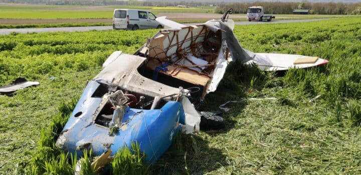 , Un ULM s’écrase dans un champ à proximité de l’aérodrome de Reims-Prunay